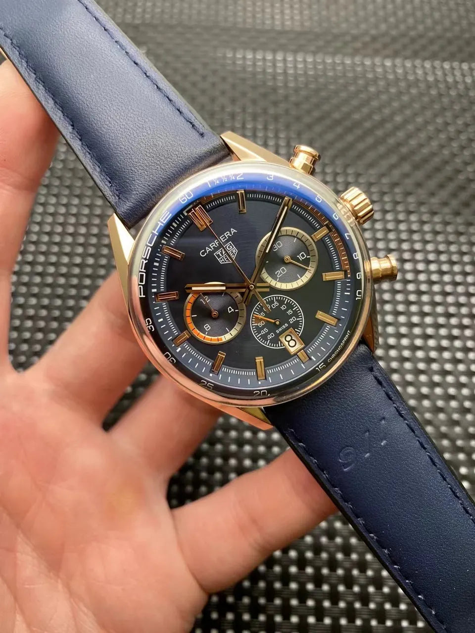 tag Carrera Porsche Blue - Hình 2